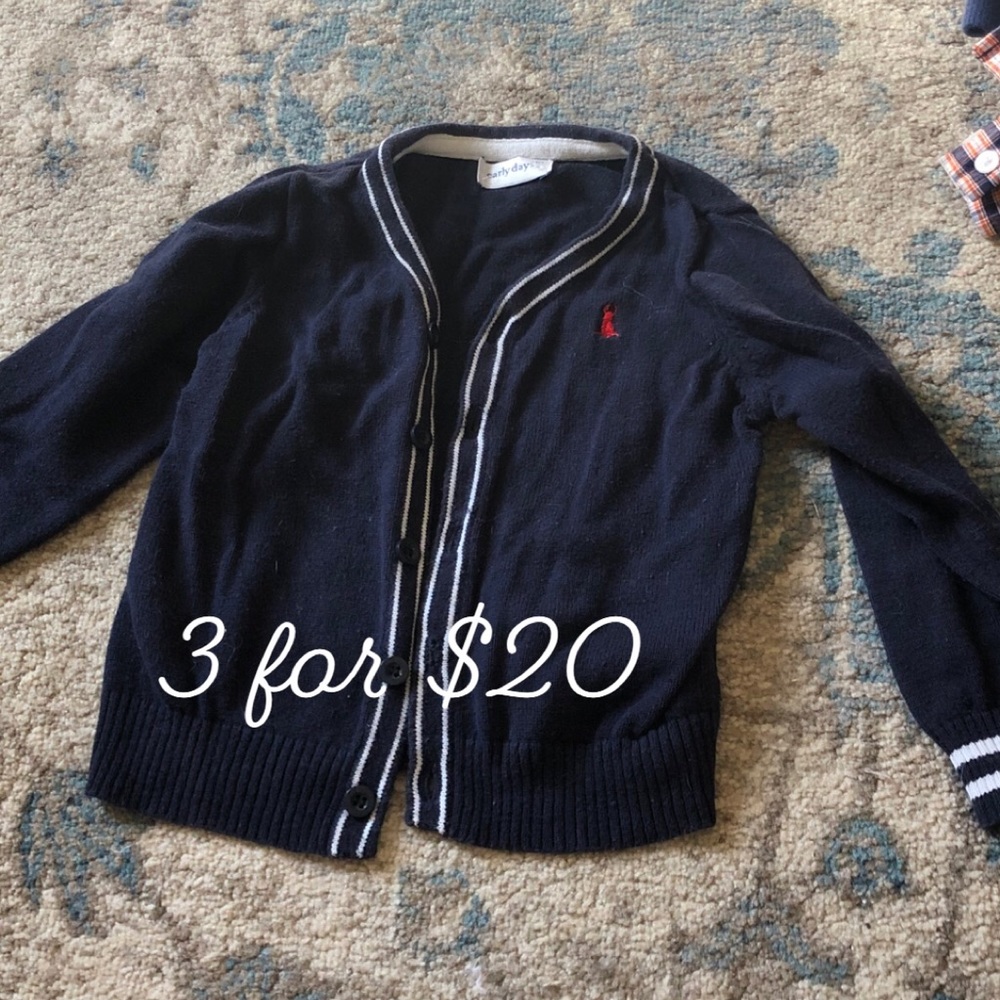Early Days navy sweater 12-18m 3itemsfor$20